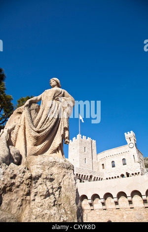 Le Palais du Prince dans le Rocher, Principauté de Monaco, Europe Banque D'Images