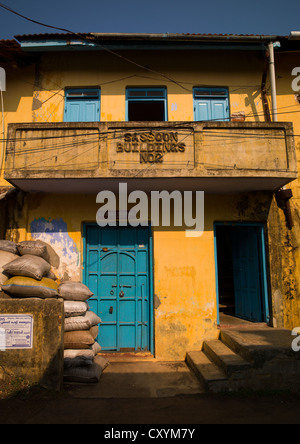 Ancien et pittoresque bâtiment Sassoon dans juif-ville, Cochin, Inde Banque D'Images