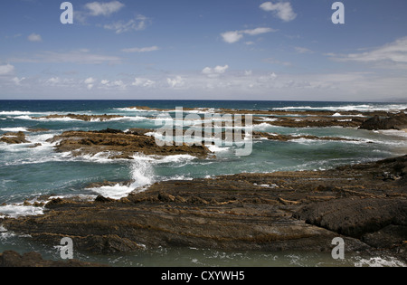 Océan Atlantique, côte atlantique près de ondarroa, Pays basque, le nord de l'Espagne, l'Espagne, Europe Banque D'Images