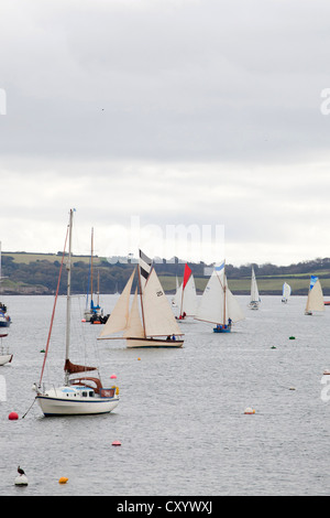 Falmouth Boat Race de travail. Falmouth Oyster Festival. Octobre,16, 2011. Banque D'Images