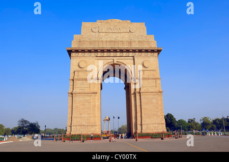 Porte de l'Inde, le monument commémoratif de guerre ou d'All India War Memorial, New Delhi, Inde, Asie, PublicGround Banque D'Images