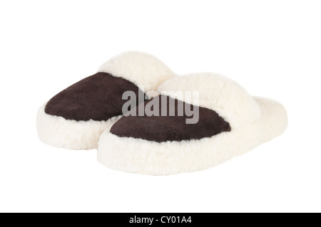 Chaussons sur fond blanc Banque D'Images
