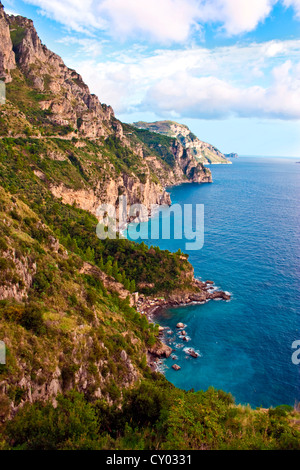 L'Italie, Campanie, Péninsule de Sorrente, Positano, vue de la ville (UNESCO World Heritage) Banque D'Images