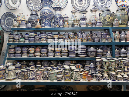La poterie, souvenirs, Fès ou Fez, l'oriental, Maroc, Maghreb, Afrique du Nord, Afrique Banque D'Images