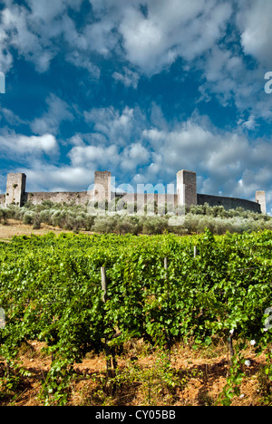 Monteriggioni, province de Sienne, Toscane, Italie Banque D'Images