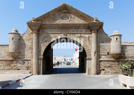 Porte de la Marine gate, Essaouira, la région de Marrakech-Tensift-Al Haouz, Maroc, Maghreb, Afrique Banque D'Images