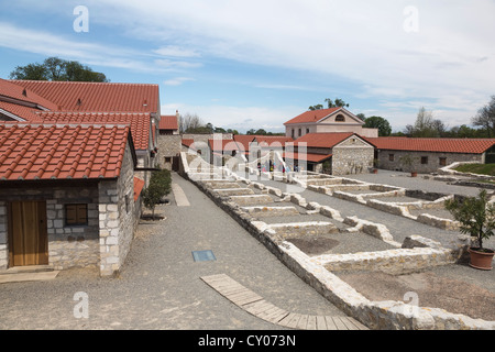 Les Excavations et la reconstruction de la Villa Urbana dans la ville romaine de Carnuntum Petronell, musée de plein air Banque D'Images