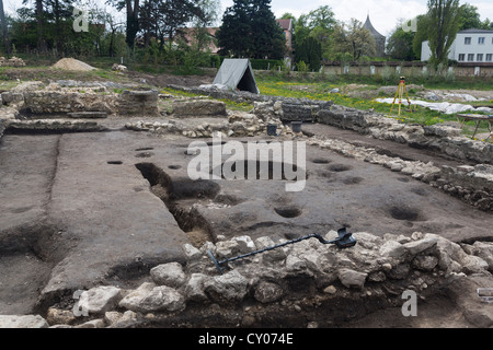 Les fouilles dans la ville romaine de Carnuntum Petronell, musée de plein air, le parc archéologique de Carnuntum, Basse Autriche, Autriche Banque D'Images