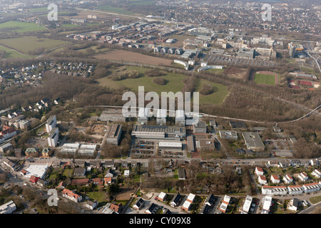 Vue aérienne, South Campus, Université de Dortmund, Ruhr, Rhénanie du Nord-Westphalie Banque D'Images