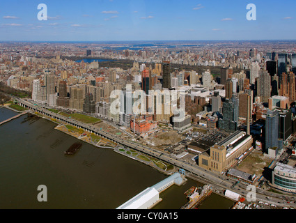 Vue aérienne, vol touristique, Central Park, Manhattan, New York City, New York, United States, Amérique du Nord Banque D'Images