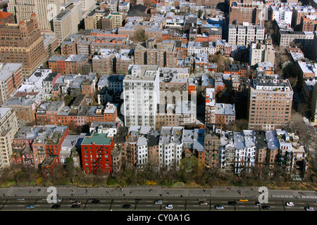 Vue aérienne, vol touristique, Brooklyn-Queens Expressway, Brooklyn, New York City, New York, United States, Amérique du Nord Banque D'Images