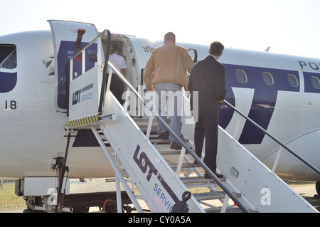 Entrée du jet d'air Embraer 170 Banque D'Images