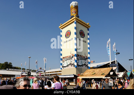 Hall de bière Paulaner Oktoberfest, Munich, Bavière, Banque D'Images