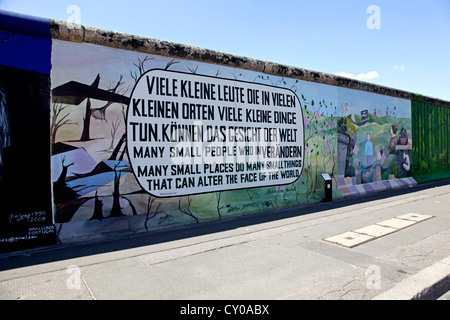 Reste du mur de Berlin, East Side Gallery, Berlin Banque D'Images