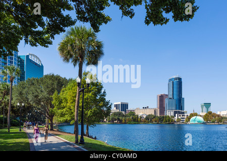 Lake Eola Park dans le centre-ville d'Orlando, Floride, USA Central Banque D'Images