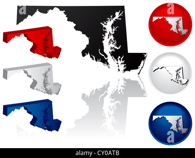 Icônes de Maryland Banque D'Images