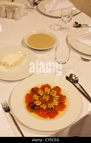 La nourriture turque Antalya Turquie meze traditionnel Banque D'Images