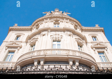 Façade de Palais Linares, vue de dessous. Madrid, Espagne. Banque D'Images