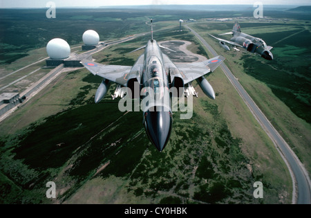 Phantom RAF Fylingdales, volant au-dessus des North Yorkshire Banque D'Images