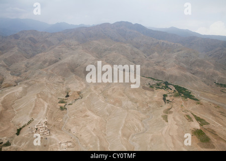 Vue aérienne entre Kaboul et Kunduz. Banque D'Images