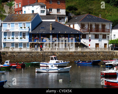 Porto do Barqueiro,port de pêche,A Coruna province,Galice, Espagne Banque D'Images