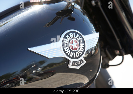 Sur le thème de l'aviation Harley Davidson fat boy sur logo star bike à Orlando la Floride Etats-Unis Banque D'Images