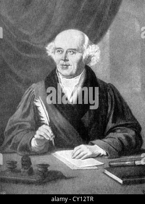 Christian Friedrich Samuel Hahnemann créateur de l'homéopathie. Banque D'Images