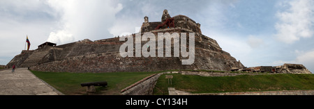 Castillo San Felipe de Barajas, forteresse, site classé au patrimoine de l'UNESCO, Cartagena de Indias, Colombie Banque D'Images