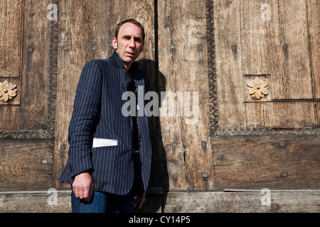 L'écrivain s'en ancien WW2 campTerezin, République Tchèque Banque D'Images
