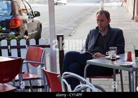 L'écrivain s'en ancien WW2 campTerezin, République Tchèque Banque D'Images