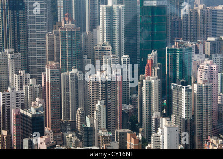 Hirise immeubles de Hong Kong, Chine Banque D'Images