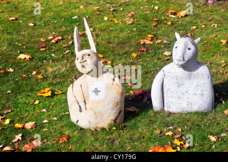 Parfois, c'est cool d'être comme eux-mêmes- domaine public concept art sculpture automne libre Banque D'Images