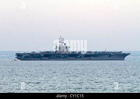 Porte-avions USS Dwight D. Eisenhower (CVN-69) Palma de Majorque Îles Baléares Espagne Banque D'Images