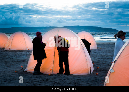 Au camp de la paix, de Mussenden Co. Derry, Irlande du Nord Banque D'Images