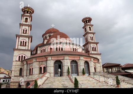 Cathédrale de la résurrection à Korçë Banque D'Images