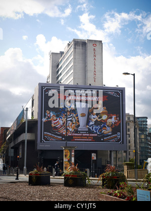 Grand final 2012 Rugby League annonce au billboard dans Deansgate Manchester UK Banque D'Images