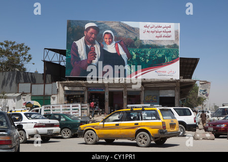 Billboard à Kaboul, Afghanistan Banque D'Images