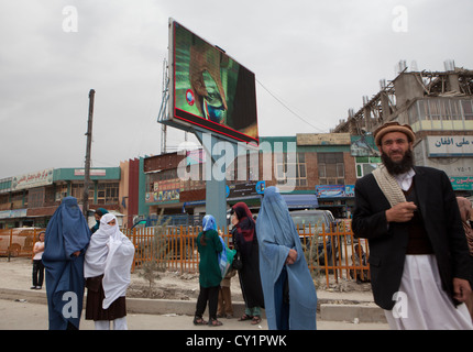 Billboard à Kaboul, Afghanistan Banque D'Images