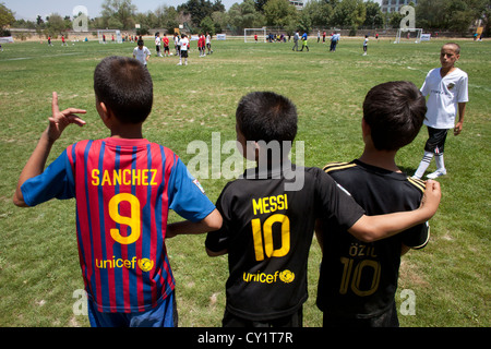 Groupe enfants afghans de l'équipe joueurs joueur enfants af Banque D'Images