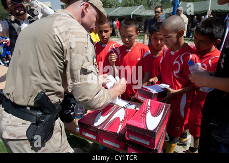 Coupe du monde de football arme fiel football Banque D'Images