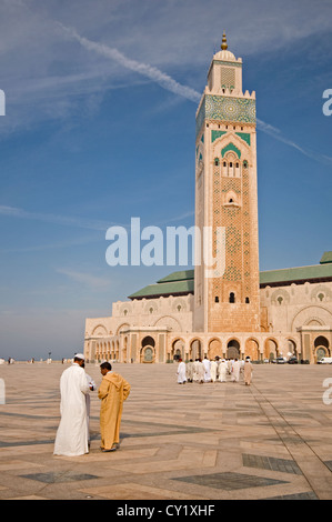 Afrique du Nord Maroc Casablanca Grande Mosquée Hassan II (1993) deuxième plus grand édifice religieux islamique dans le monde Banque D'Images