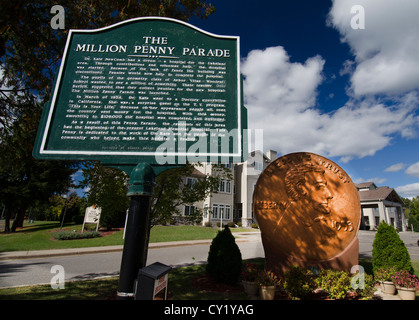 Le premier Penny dans la ville de Northwoods Woodruff, Wisconsin Banque D'Images