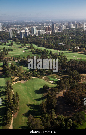 Sur le terrain de golf à Los Angeles. Banque D'Images