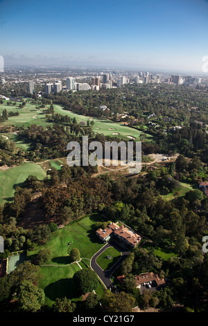 Une vue sur Los Angeles Country Club Banque D'Images