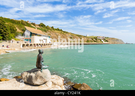 Sunny Sands Beach à Folkstone Kent England UK Banque D'Images