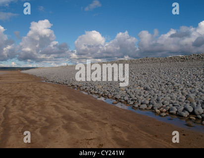 La crête de galets à Westward Ho !, Devon, UK Banque D'Images