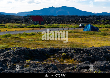 Camping en région éloignée de l'Islande Banque D'Images
