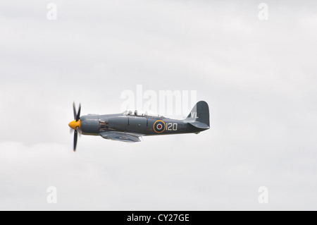 Un avion de la marine britannique Hawker Sea Fury s'affiche en 2012 Royal International Air Tattoo RAF Fairford, Angleterre. Banque D'Images