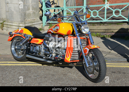 Un V8 à une moto bike show à Brighton, Angleterre Banque D'Images