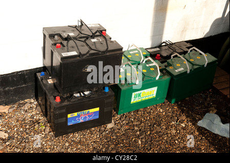 Batterie de voiture batteries utilisées pour le recyclage Banque D'Images